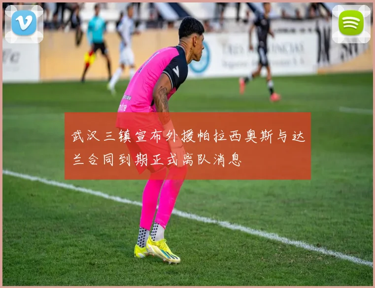 武汉三镇宣布外援帕拉西奥斯与达兰合同到期正式离队消息